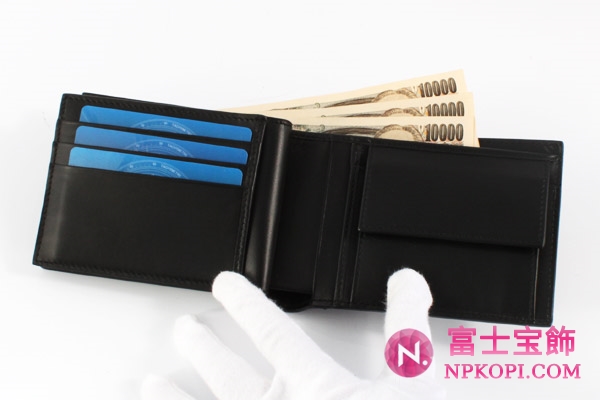 ボッテガヴェネタ カーフレザー 二つ折財布 ブラック 180265V46511000 
